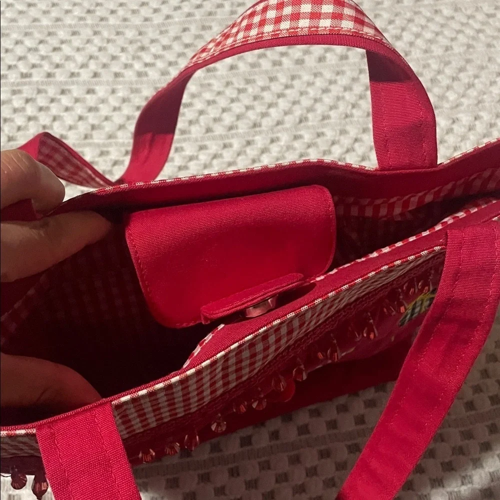 Vintage Festive Red Santa Tote Bag